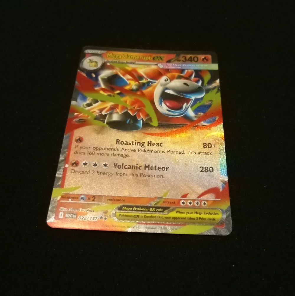 Pokemon Mega Camerupt ex ME01: Mega Evolution 022/132 Double Rare Holo